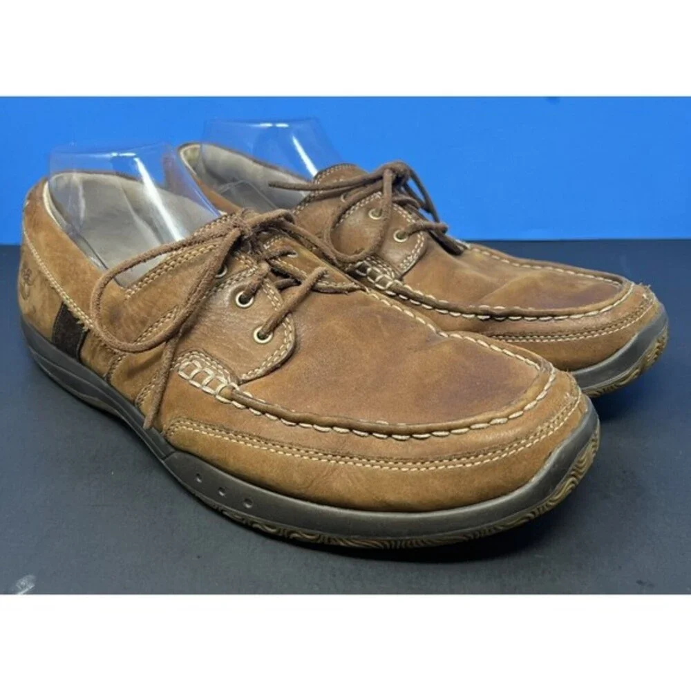 Timberland Earthkeepers Cupsole 3 Eye Brown Leather Men's‎ 11.5 Boat Shoes 72565
